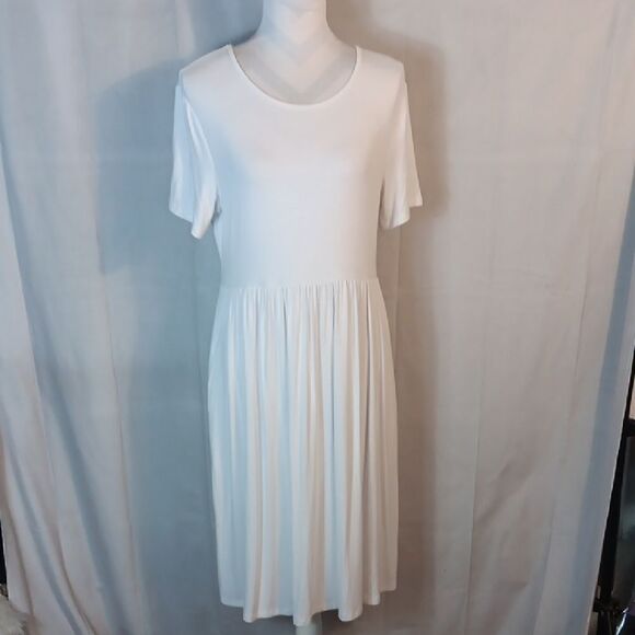 DB Moon White Dress With Pockets - Picture 1 of 8